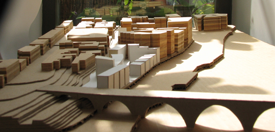 city model with proposal side view
