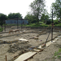 self build project site photograph of foundations and walls under construction