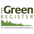 the green register of construction professionals logo